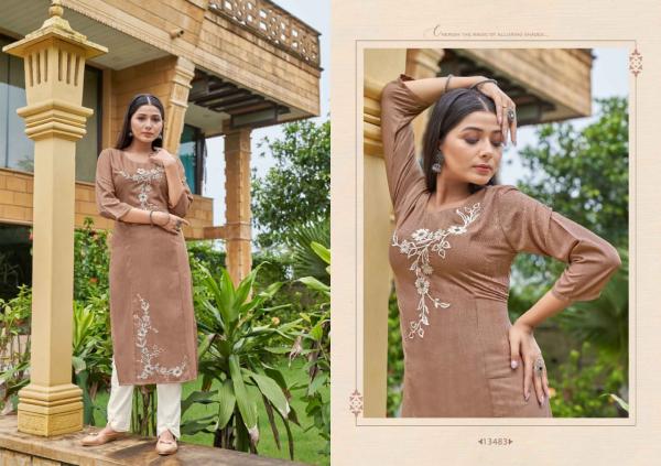 Kalaroop Lava Fancy Wear Rayon Embroidery Kurti Collection